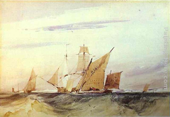 Richard Parkes Bonington Shipping Off the Coast of Kent